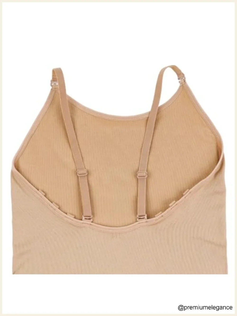 Nude Camisole Leotard for Dance with Clear Straps, Stretchy Bodysuit, Medium